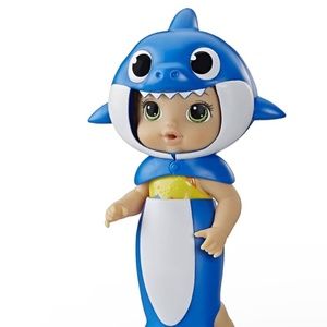 Baby Alive, Baby Shark Brown Hair Doll, with Tail & Hood, Inspired by Hit Song &